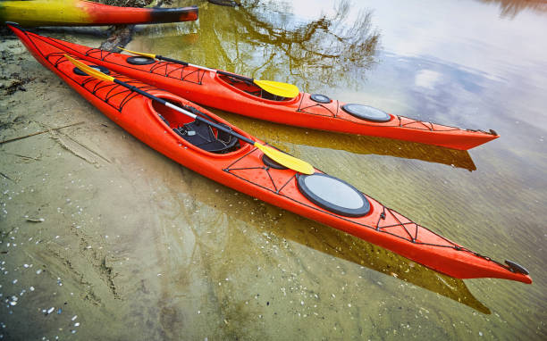istock Kayaking along the coast in early spring afternoon. 1214050940