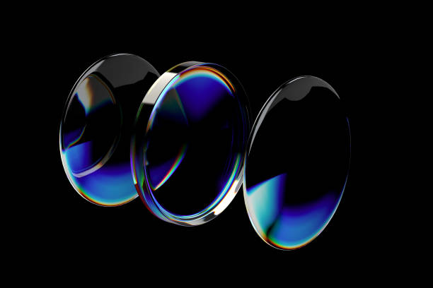 istock Illustration of the lens causing the spectrum by 3D rendering 1214054801