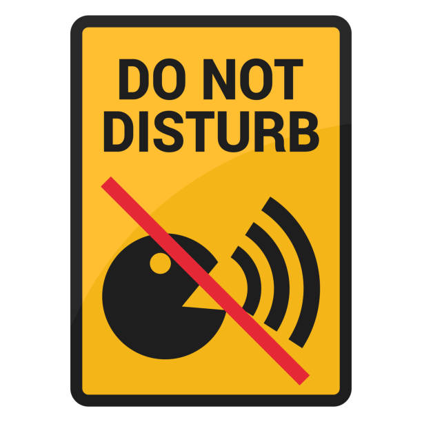 標識を邪魔しない - do not disturb sign audio点のイラスト素材／クリップアート素材／マンガ素材／アイコン素材
