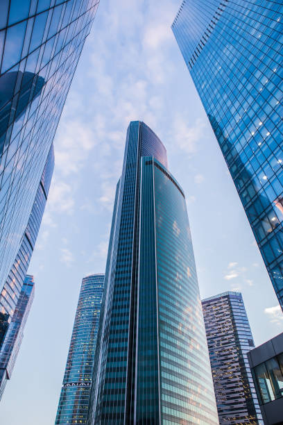 Modern futuristic skyscrapers