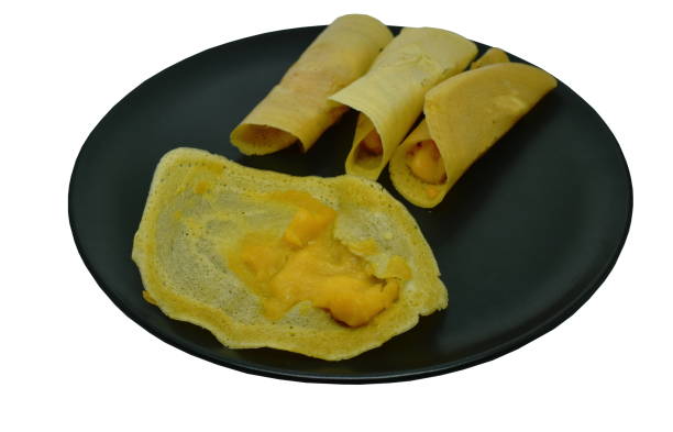 istock Thai mini pancake dressing  sweet custard cream or call Tokyo snack 1214059161