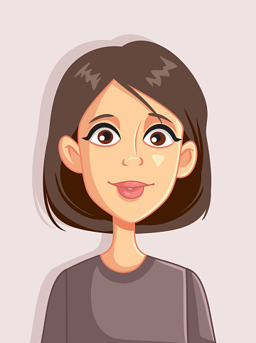 Woman Vector Portrait Cartoon Avatar Illustration Stock Illustration -  Download Image Now - Caricature, One Woman Only, Front View - iStock