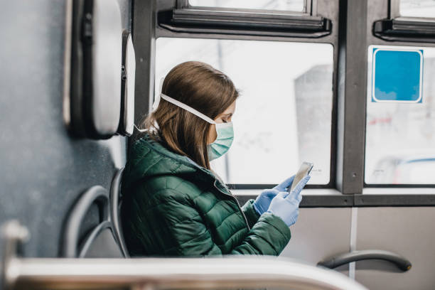 istock Protection in a public bus 1214059422