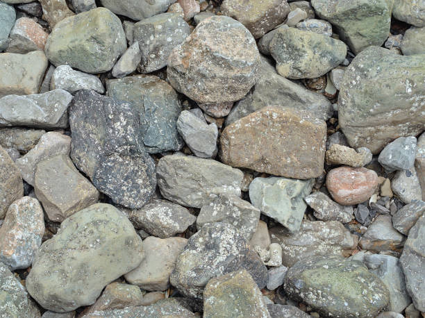istock Big various forms of granite stones background. 1214060793