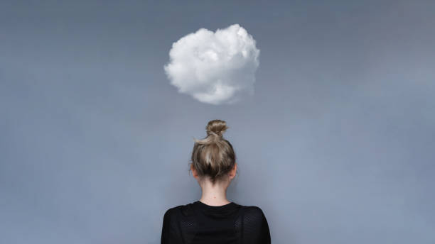 istock Young girl simple hairstyle back view 1214065843
