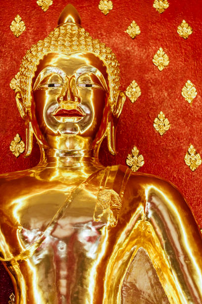 istock Golden buddha statue in Chiang Mai, Thailand 1214072385