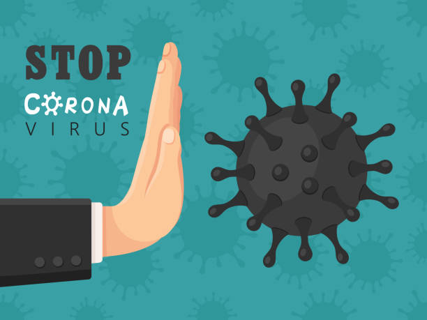 Stop coronavirus Stop coronavirus stop sign illustrations stock illustrations