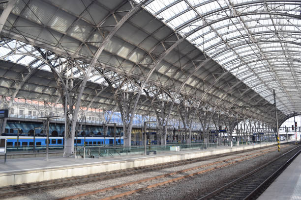 istock Platform of Prague Main Station, Czech Republic 1214079483