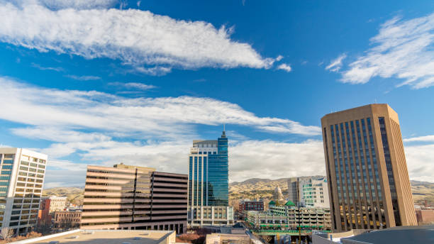 istock Boise Idaho downtown district on a cloudy day 1214079765