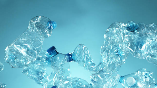 istock Pile of flying empty plastic bottles 1214079805