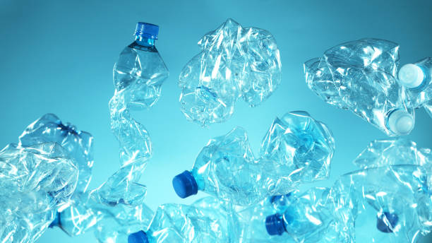 istock Pile of flying empty plastic bottles 1214079890