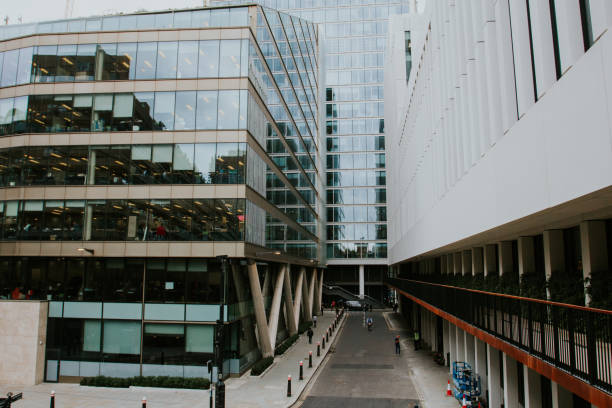 istock Empty street and office scene, London 1214092164