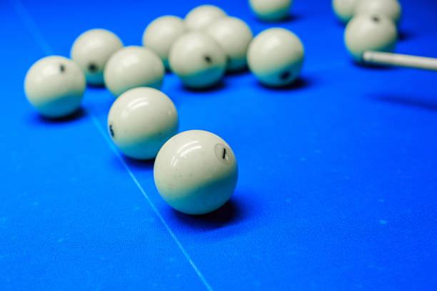 istock Billiard balls on the table during the game 1214095693
