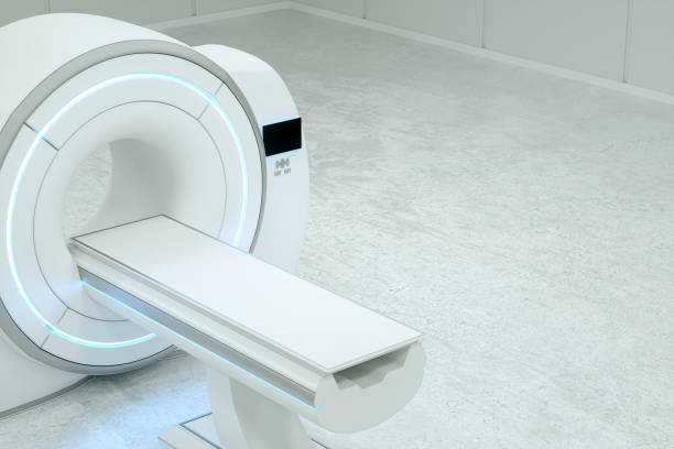 istock MRI, Complete CAT Scan System in a Hospital Environment. Concept medicine, technology, future. 3D rendering, 3D illustration, copy space. 1214097276