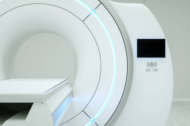 istock MRI, Complete CAT Scan System in a Hospital Environment. Concept medicine, technology, future. 3D rendering, 3D illustration, copy space. 1214097278