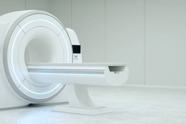 istock MRI, Complete CAT Scan System in a Hospital Environment. Concept medicine, technology, future. 3D rendering, 3D illustration, copy space. 1214097496