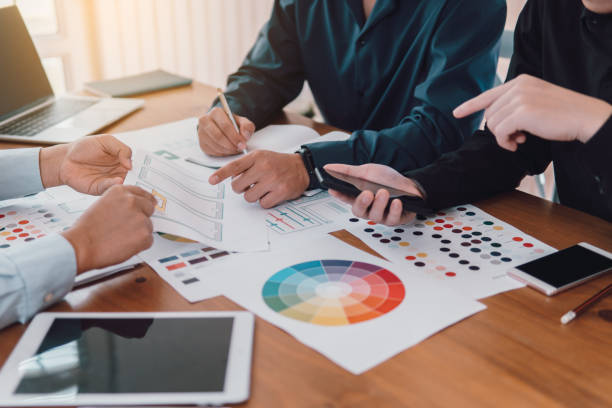 istock Co-working team meeting concept 1214099941