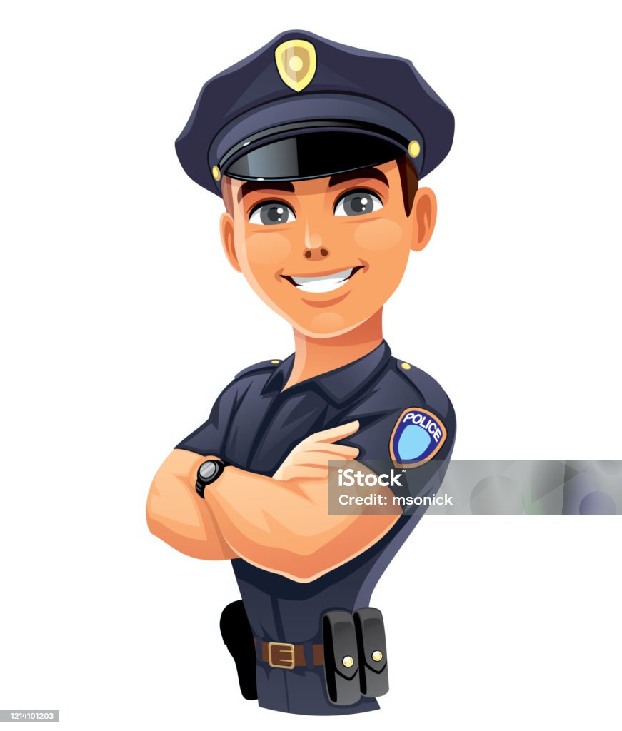 Policeman Stock Illustration - Download Image Now - Police Force, Cartoon,  Cap - Hat - iStock