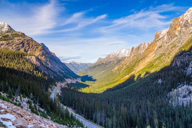 istock North cascades highway, State Route 20, Washington st 1214102269