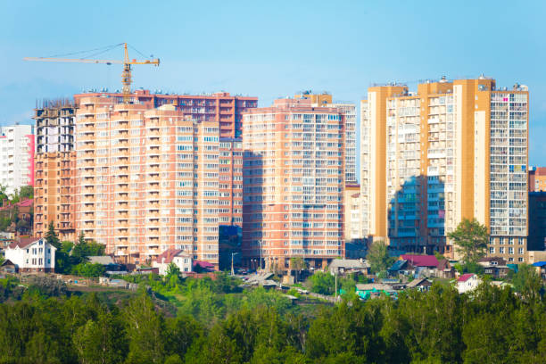istock Residential District in Irkutsk 1214104044