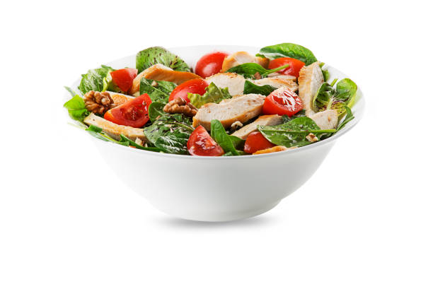istock Healthy green salad with chicken breast 1214106118