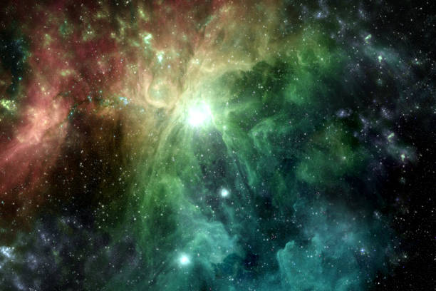 istock Colorful galaxy outer space background Elements of this image furnished by NASA . 1214109429