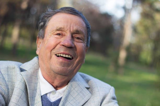 istock Portrait of senior man smiling 1214109627