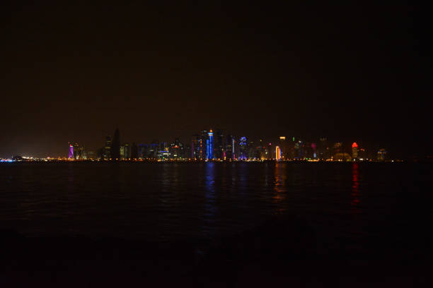 istock Night view, best of Doha city 1214110577