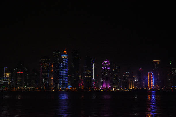 istock Night view, best of Doha city 1214110585