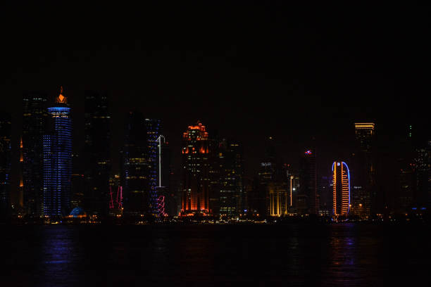 istock Night view, best of Doha city 1214110801