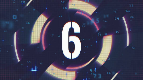 Number 6, Number Six Number 6 background footage day 6 stock pictures, royalty-free photos & images