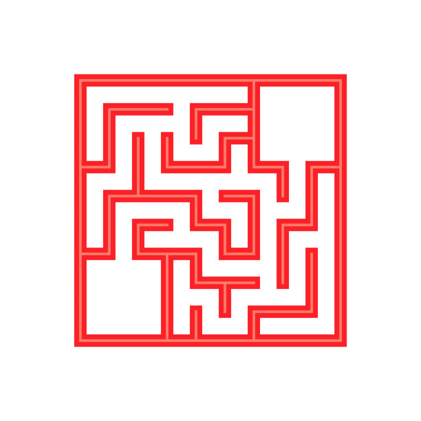 istock Abstact labyrinth. Game for kids. Puzzle for children. Maze conundrum. Find the right path. Color vector illustration. 1214112480