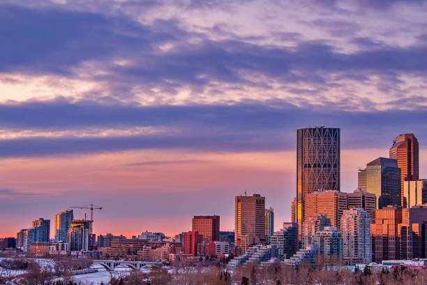 istock Sunrise Sky Over The Calgary Skyline 1214119044
