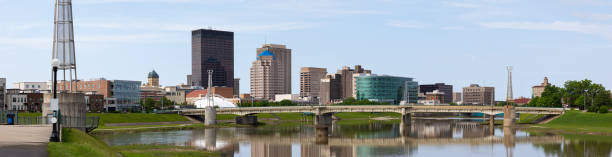 Dayton Dayton, City in the state of Ohio, United States of American, as seen from Deeds Point Metropark dayton ohio skyline stock pictures, royalty-free photos & images
