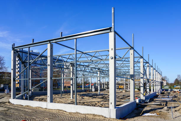 istock The steel frame of a building under construction 1214119709