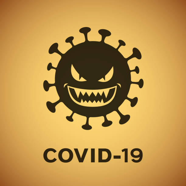 COVID-19 coronavirus looks like a monster vector art illustration