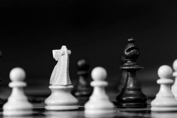 istock Chess photographed on a chessboard 1214122069