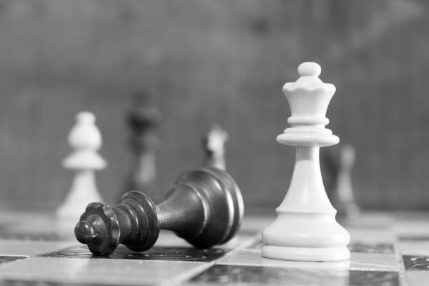 istock Chess photographed on a chessboard 1214122114