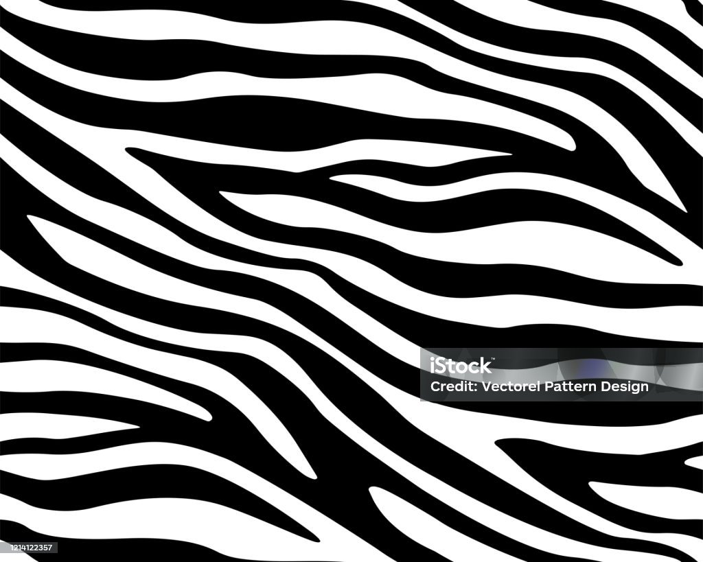 Full Seamless Wallpaper For Zebra And Tiger Stripes Animal Skin Pattern  Black And White Design For Textile Fabric Printing Fashionable And Home  Design Fit Stock Illustration - Download Image Now - iStock
