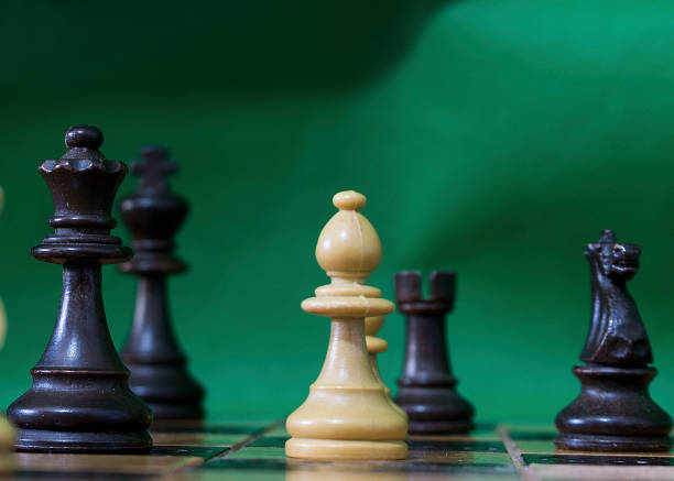 istock Chess photographed on a chessboard 1214122388