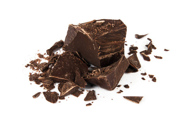 istock Dark chocolate isolated on white background 1214126147