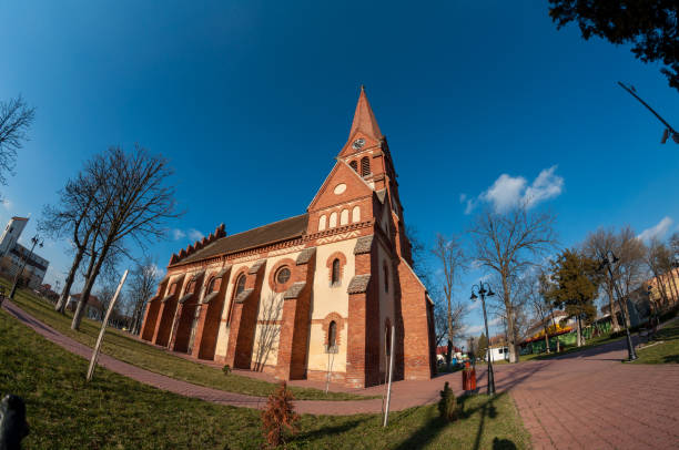 istock Fisheye view of a reformed church 1214126310