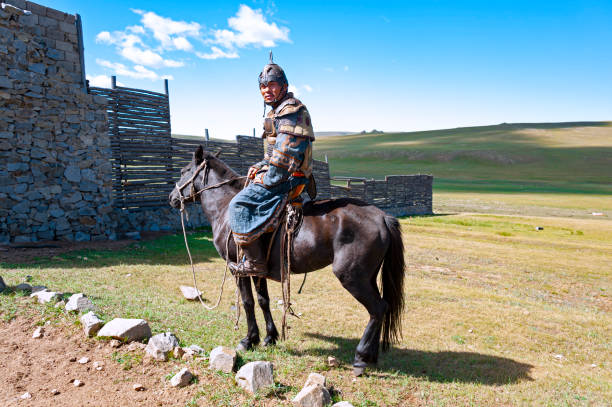 몽골 전사 - knight warrior horse independent mongolia 뉴스 사진 이미지