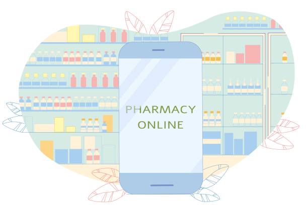 Large Selection Different Pills in Pharmacy Online Large Selection Different Pills in Pharmacy Online. Shelves Pharmacy are Full Multi-colored Bottles with Pills, Boxes with Wellness Products, Sprays for Treatment Nose and Throat, any Price Segment. carbon county utah stock illustrations