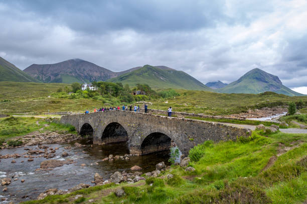 istock Old bridge and Skye island landscape 1214133102