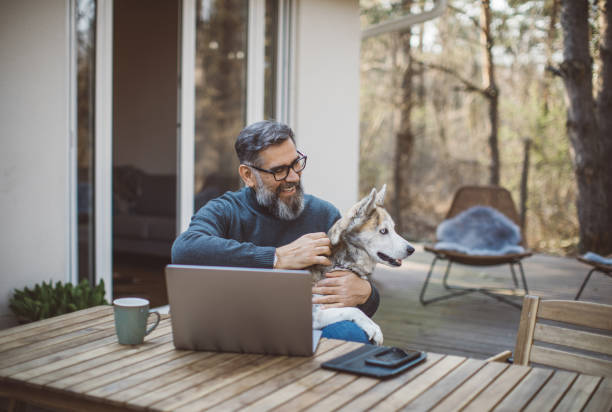 istock Isolation period is bearable when you have dog 1214136018