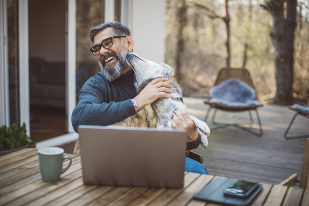 istock Isolation period is bearable when you have dog 1214136047