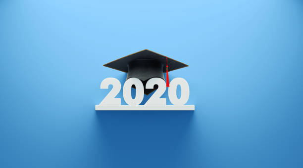 istock Black Mortarboard and 2020 on Blue Background 1214142323