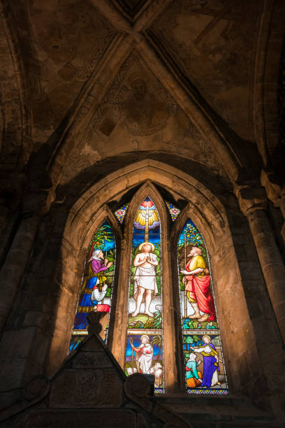 istock Stained glass in Abbey 1214142364