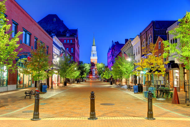 istock Church St in Downtown Burlington, Vermont 1214149668